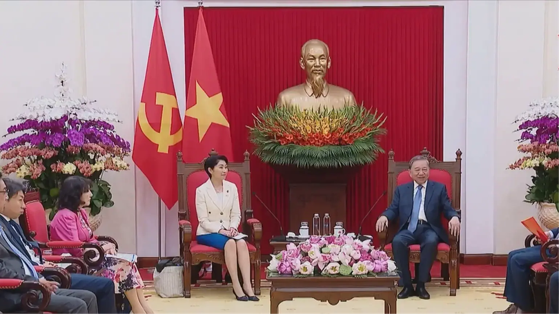 Tổng Bí thư tiếp Chủ tịch Liên minh nghị sĩ hữu nghị Nhật-Việt