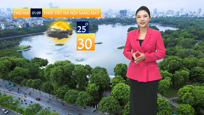 Dự báo thời tiết trưa | 01/09/2025