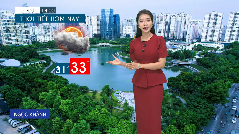 Dự báo thời tiết tối | 01/09/2025