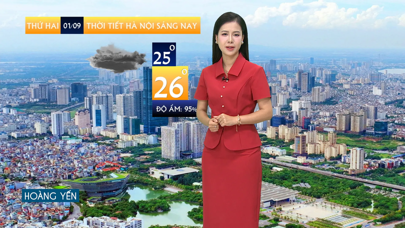 Dự báo thời tiết sáng | 01/09/2025