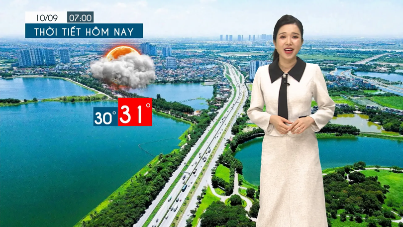 Dự báo thời tiết tối | 10/09/2025