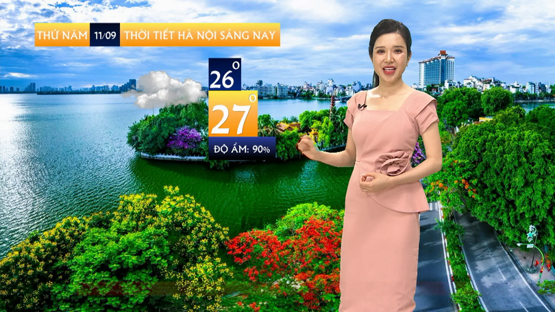 Dự báo thời tiết sáng | 11/09/2025