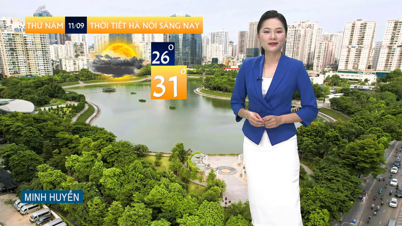Dự báo thời tiết trưa | 11/09/2025