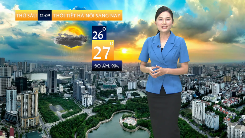 Dự báo thời tiết sáng | 12/09/2025