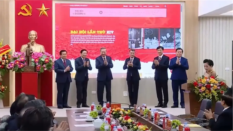 Tổng Bí thư Tô Lâm dự lễ ra mắt Trang tin Đại hội XIV