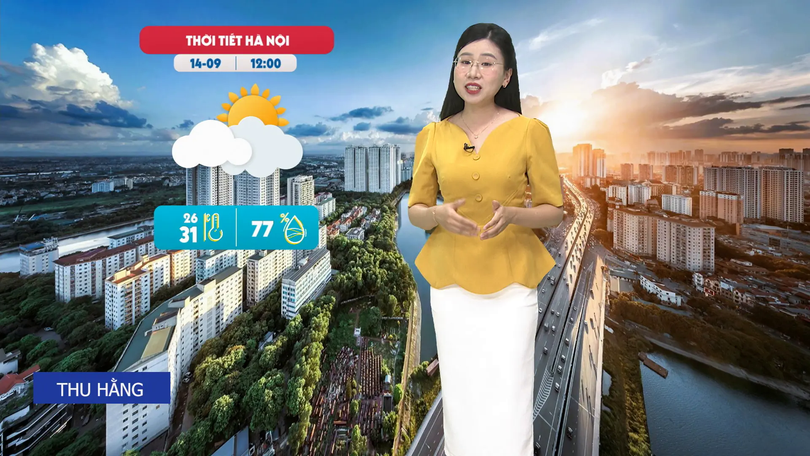 Dự báo thời tiết trưa | 14/09/2025
