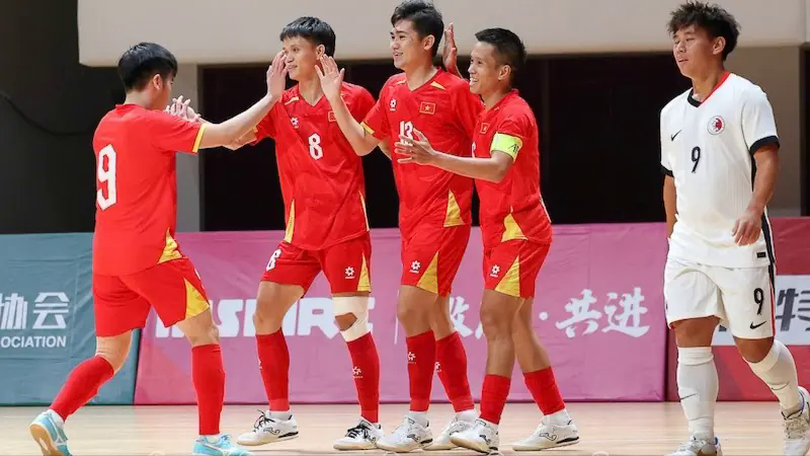 Đội tuyển futsal Việt Nam chuẩn bị cho trận gặp Trung Quốc