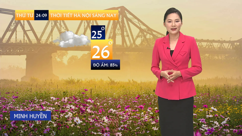 Dự báo thời tiết sáng | 24/09/2025