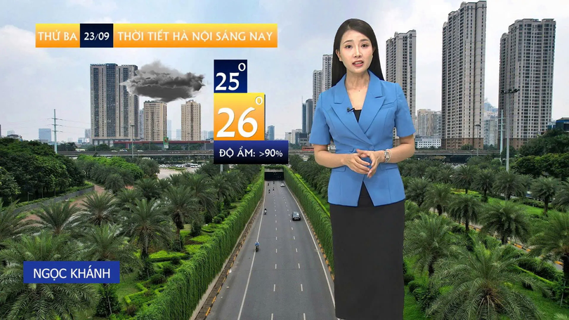Dự báo thời tiết sáng | 23/09/2025