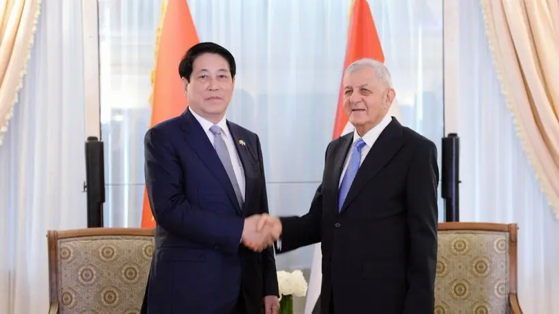 Chủ tịch nước Lương Cường gặp Tổng thống Iraq