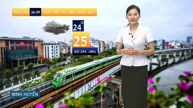 Dự báo thời tiết sáng | 26/09/2025