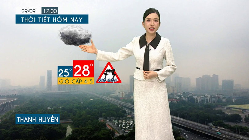 Dự báo thời tiết tối | 29/09/2025