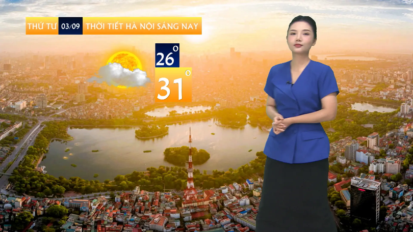 Dự báo thời tiết trưa | 03/09/2025