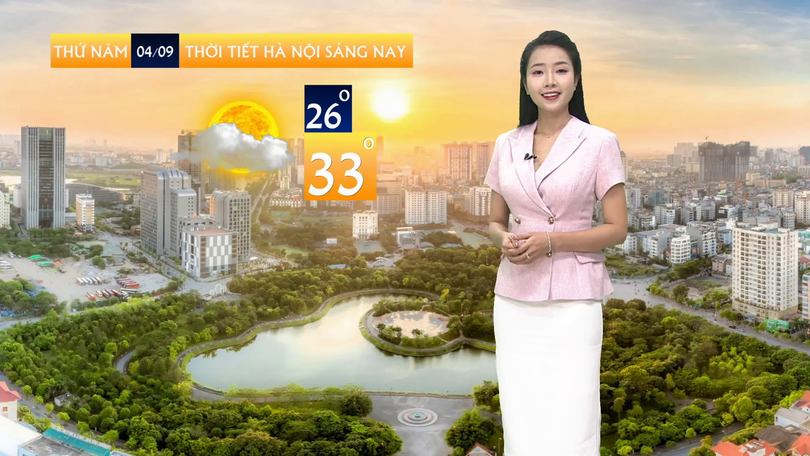Dự báo thời tiết trưa | 04/09/2025