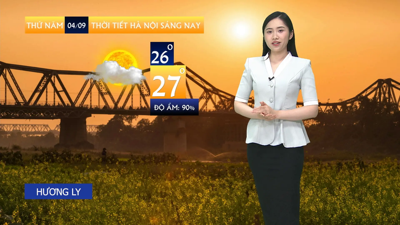 Dự báo thời tiết sáng | 04/09/2025