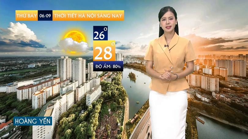 Dự báo thời tiết sáng | 06/09/2025