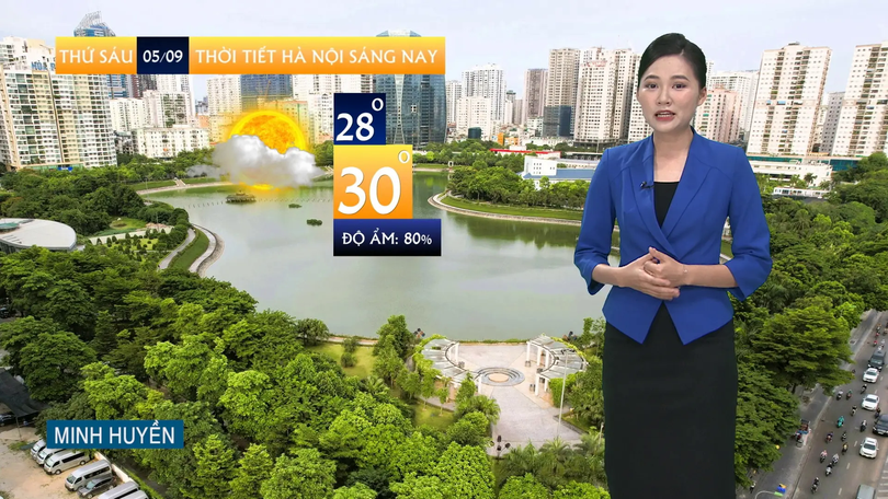 Dự báo thời tiết sáng | 05/09/2025