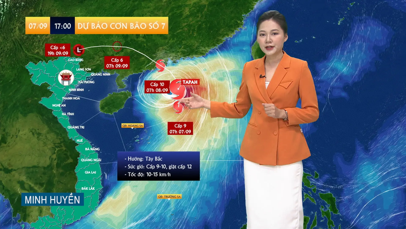 Dự báo thời tiết trưa | 07/09/2025