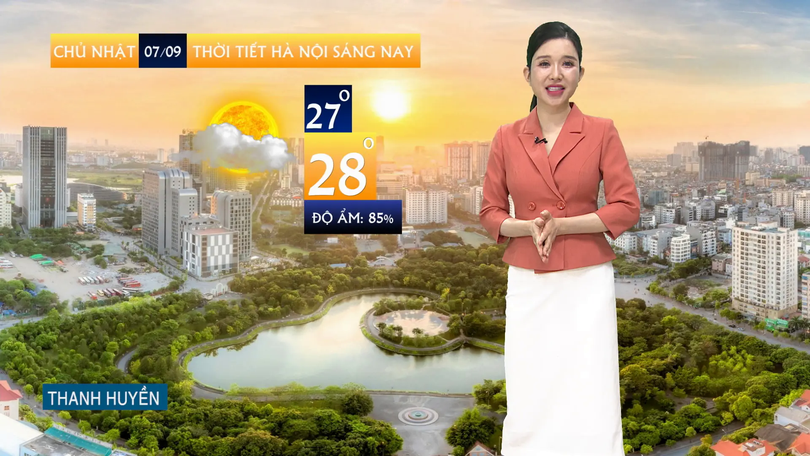 Dự báo thời tiết sáng | 07/09/2025