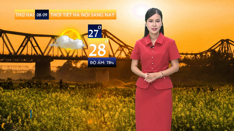 Dự báo thời tiết sáng | 08/09/2025