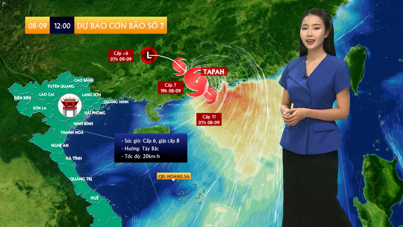 Dự báo thời tiết trưa | 08/09/2025