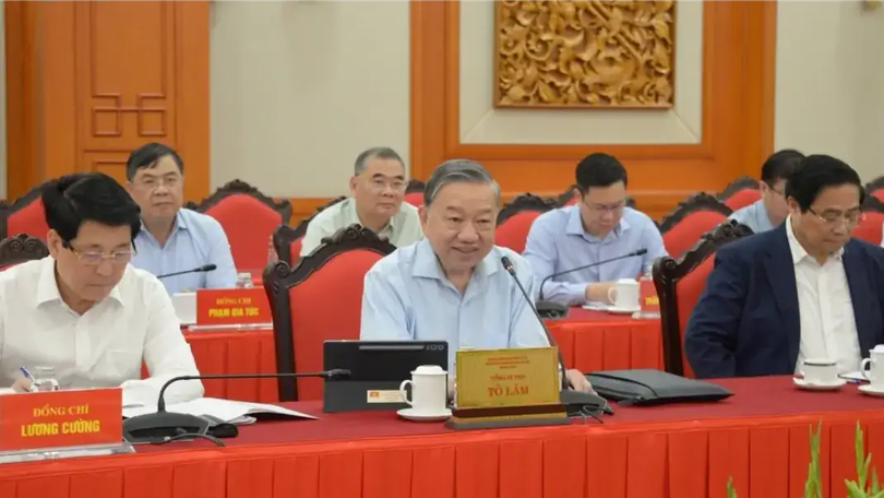 Bộ Chính trị làm việc với Đảng ủy Công an Trung ương