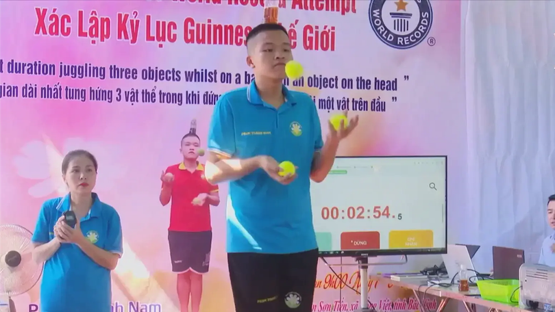 Học sinh hòa nhập xác lập kỷ lục Guinness thế giới