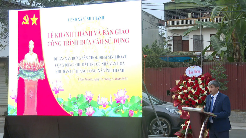 Xã Vĩnh Thanh khánh thành sân chơi cộng đồng