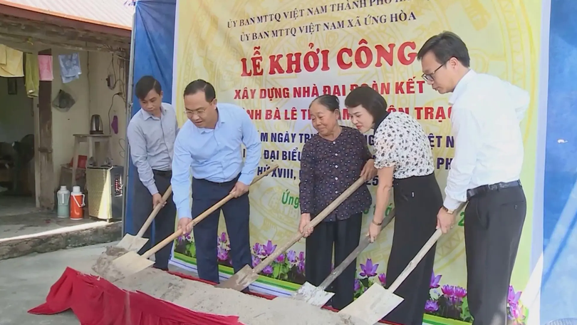 Xã Ứng Hòa hỗ trợ xây sửa nhà đại đoàn kết