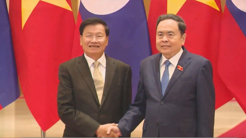 Lãnh đạo Việt Nam hội kiến Tổng Bí thư, Chủ tịch nước Lào