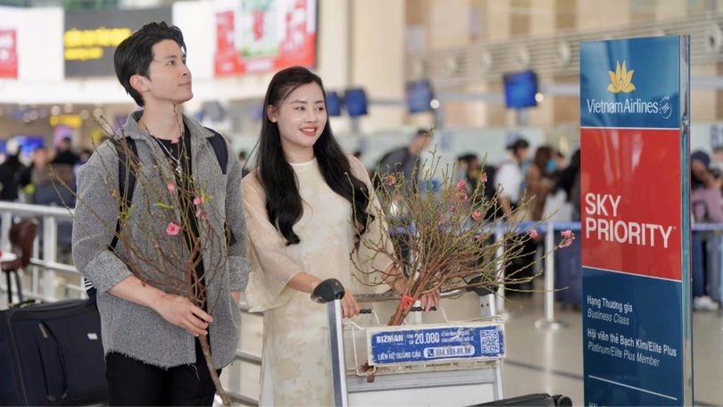 Hàng không vận chuyển đào, mai dịp Tết Bính Ngọ