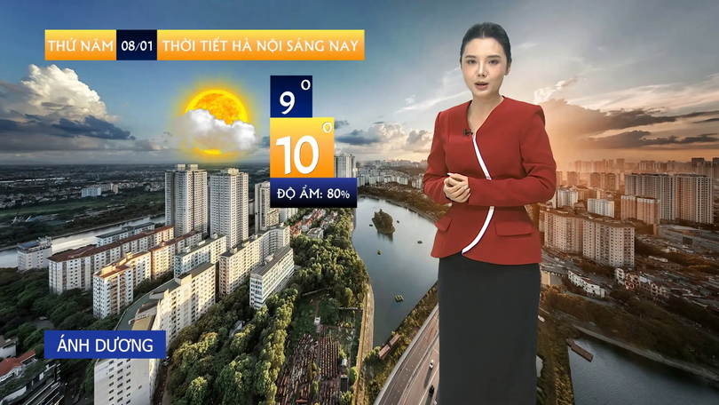 Dự báo thời tiết sáng | 08/01/2026
