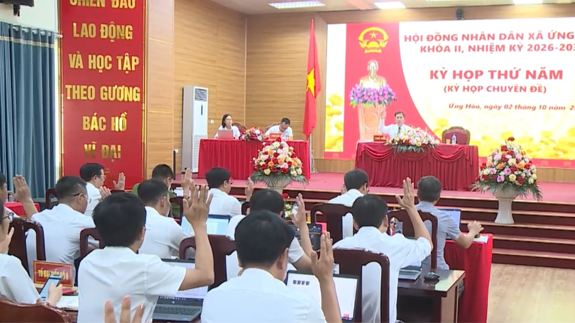Xã Ứng Hòa tổ chức lại 5 phòng chuyên môn