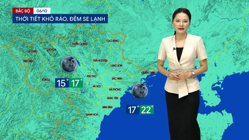 Dự báo thời tiết tối | 06/10/2026