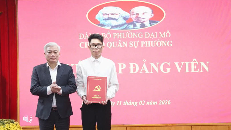 Kết nạp Đảng cho thanh niên trước ngày nhập ngũ