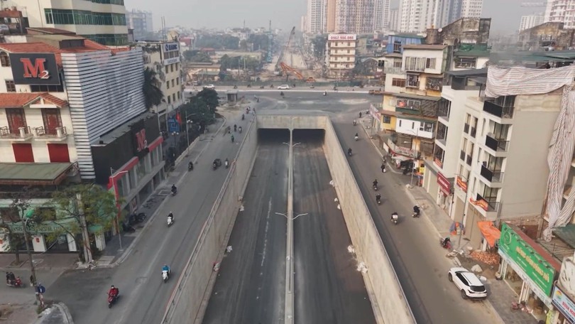 Hầm chui nút giao Giải Phóng - Kim Đồng chuẩn bị thông xe