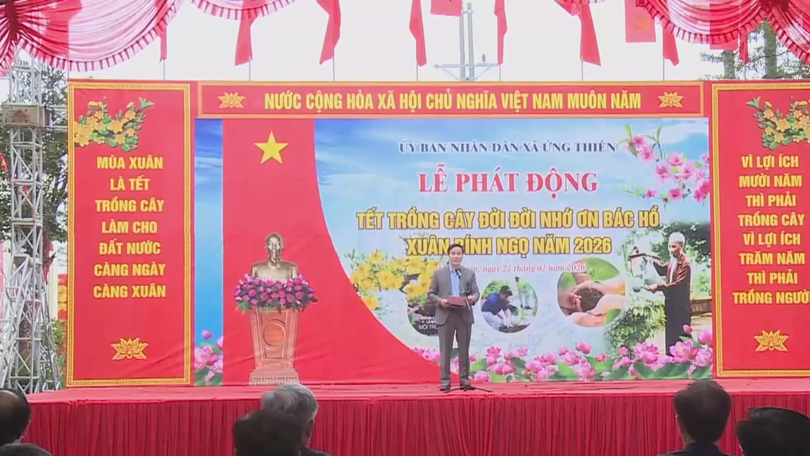Xã Ứng Thiên phấn đấu trồng 2.500 cây xanh trong năm 2026