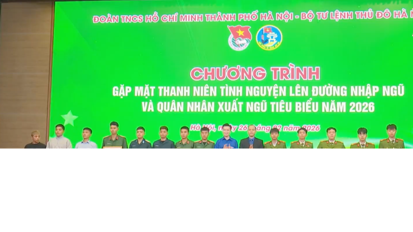 Hà Nội gặp mặt thanh niên tình nguyện lên đường nhập ngũ năm 2026