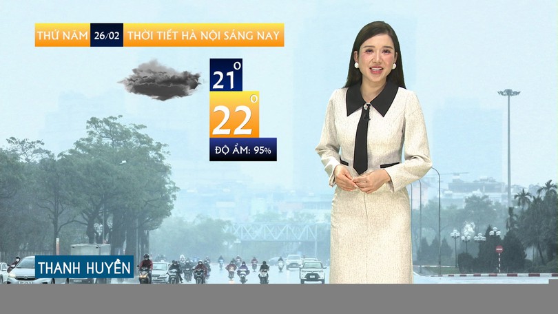 Dự báo thời tiết sáng | 26/02/2026