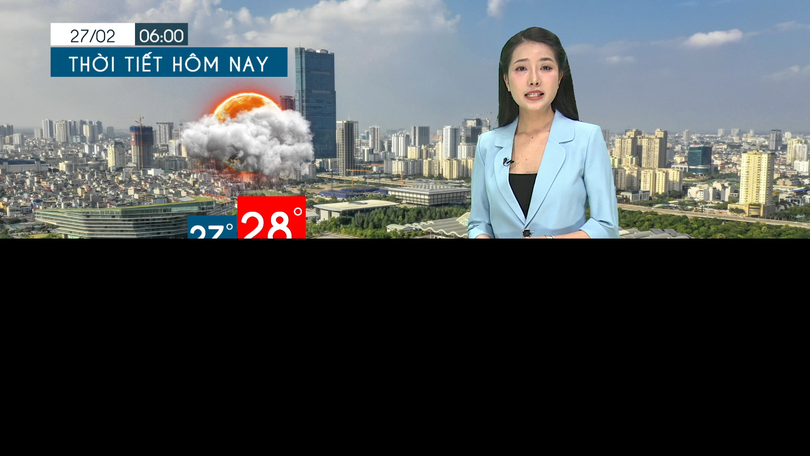 Dự báo thời tiết tối | 27/02/2026
