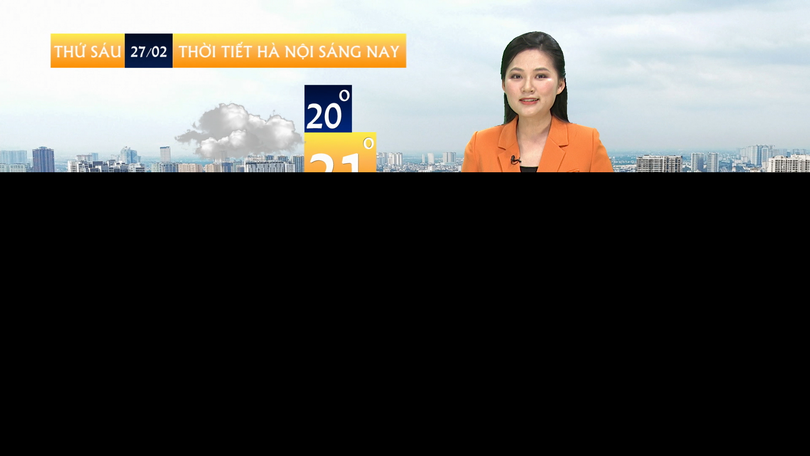 Dự báo thời tiết sáng | 27/02/2026