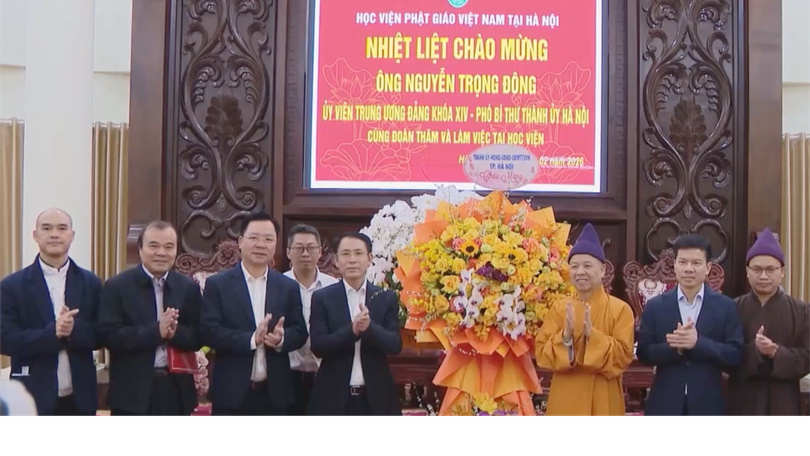 Lãnh đạo TP. Hà Nội chúc Tết Học viện Phật giáo Việt Nam