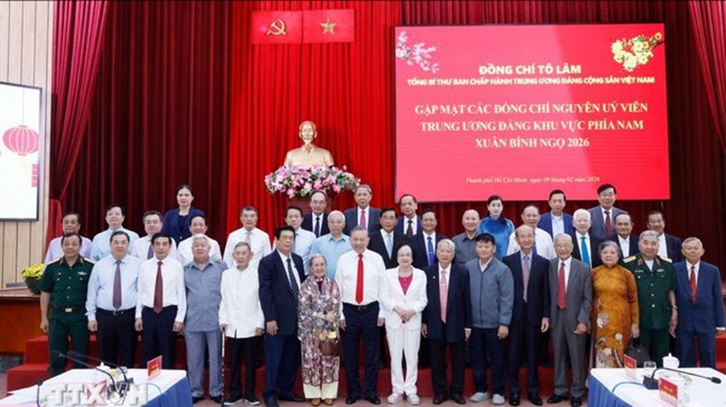 Tổng Bí thư Tô Lâm gặp mặt các đồng chí nguyên Ủy viên Trung ương Đảng