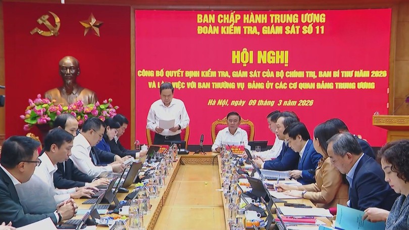 Công bố quyết định kiểm tra, giám sát các cơ quan Đảng Trung ương
