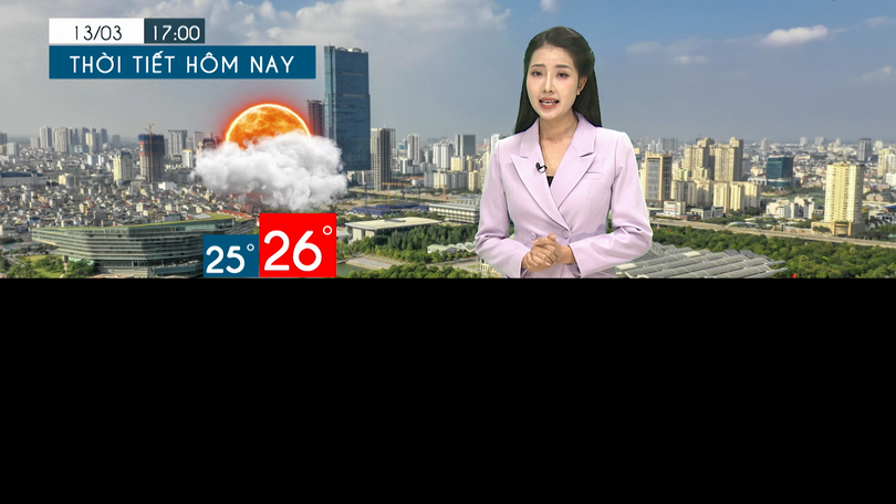 Dự báo thời tiết tối | 13/03/2026
