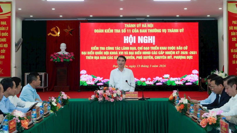 Công bố quyết định kiểm tra đối với Đảng ủy các phường Đống Đa, Kim Liên