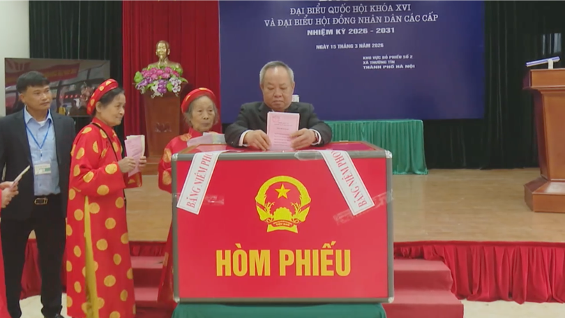 Cử tri xã Thường Tín nô nức đi bầu cử