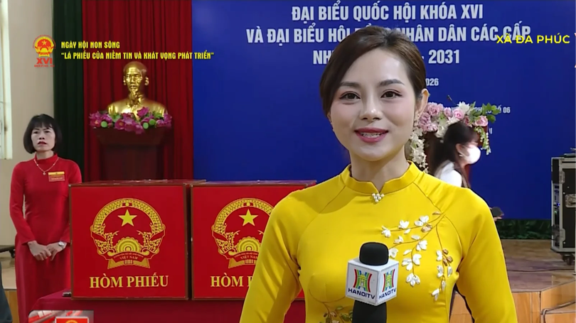 Xã Đa Phúc tấp nập ngày bầu cử