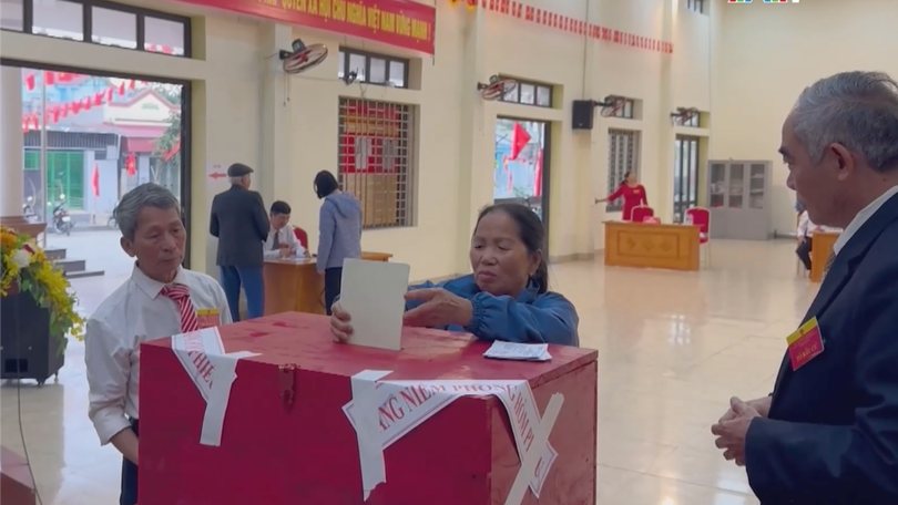 Trên 93% cử tri xã Phúc Sơn đã đi bầu cử