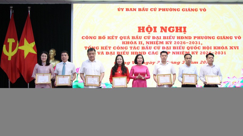 Phường Giảng Võ công bố 27 người trúng cử HĐND